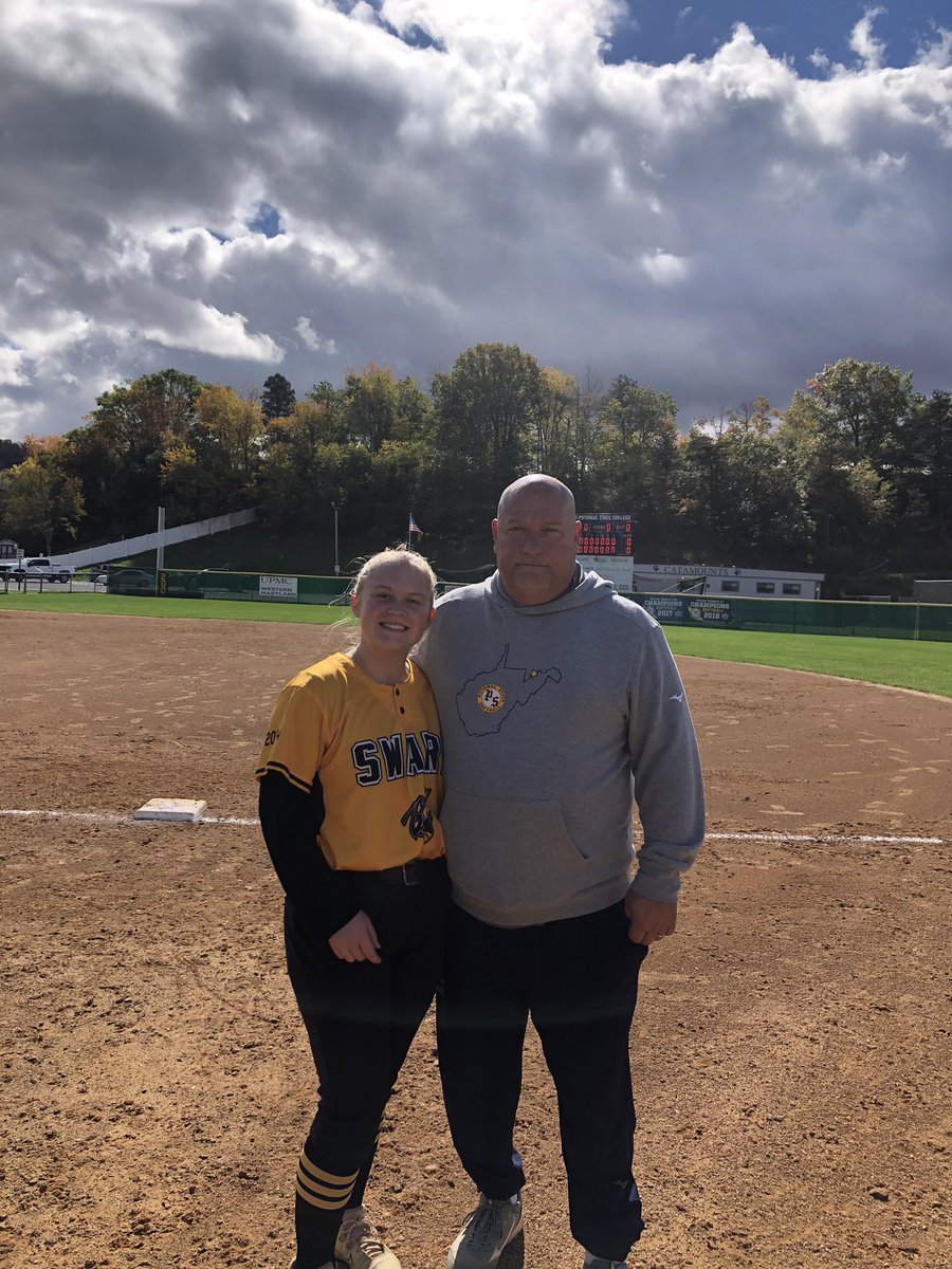 SkylaCompton's tweet photo. A huge thank you to the coaches for the invitation to the Potomac State Prospect Camp! It may have been rainy and cold, but we made the most of it! It was great to spend the day doing something I love at my future home. Let’s go Catamounts! 
@PSCSoftballWV #classof2024 https://t.co/sIqY6jvzko