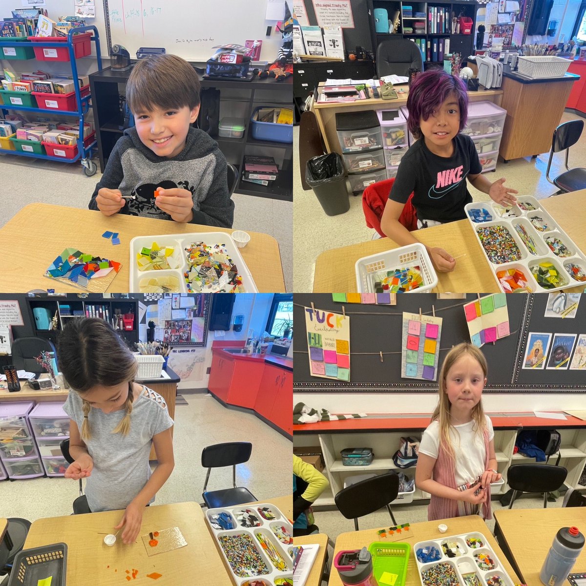 SAMSchool's tweet photo. ACE and Grade 6 enjoyed creating glass art with Creative Adventure Caravan this week! https://t.co/szSxVK2y4j