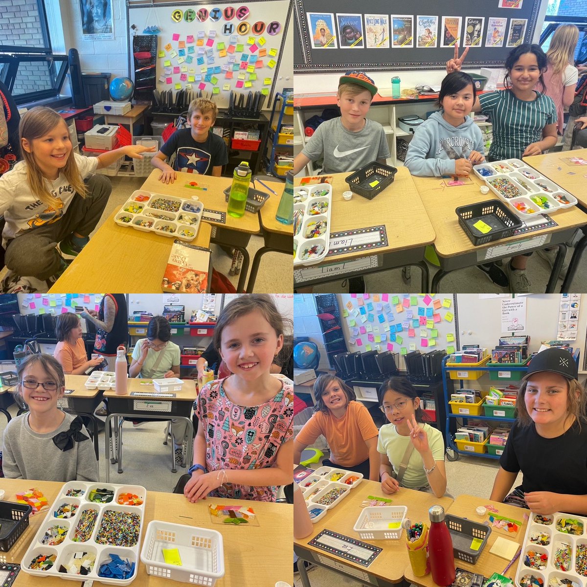 SAMSchool's tweet photo. ACE and Grade 6 enjoyed creating glass art with Creative Adventure Caravan this week! https://t.co/szSxVK2y4j