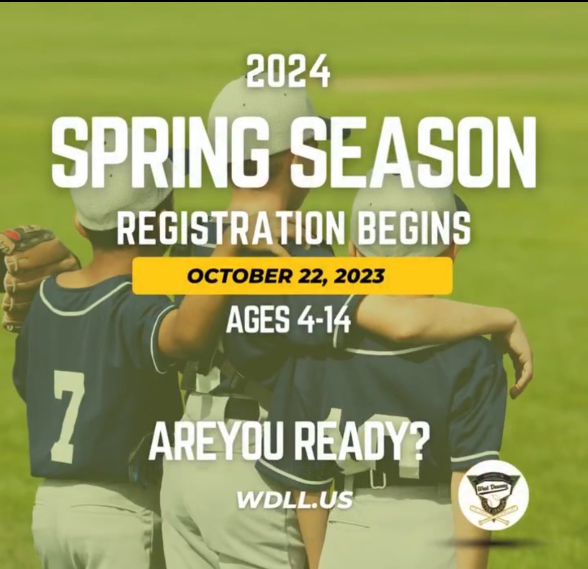 westdowneyll's tweet photo. 2024 Spring Season registration is now open and available online. Do not miss out - register today!! https://t.co/wASZ36AztZ