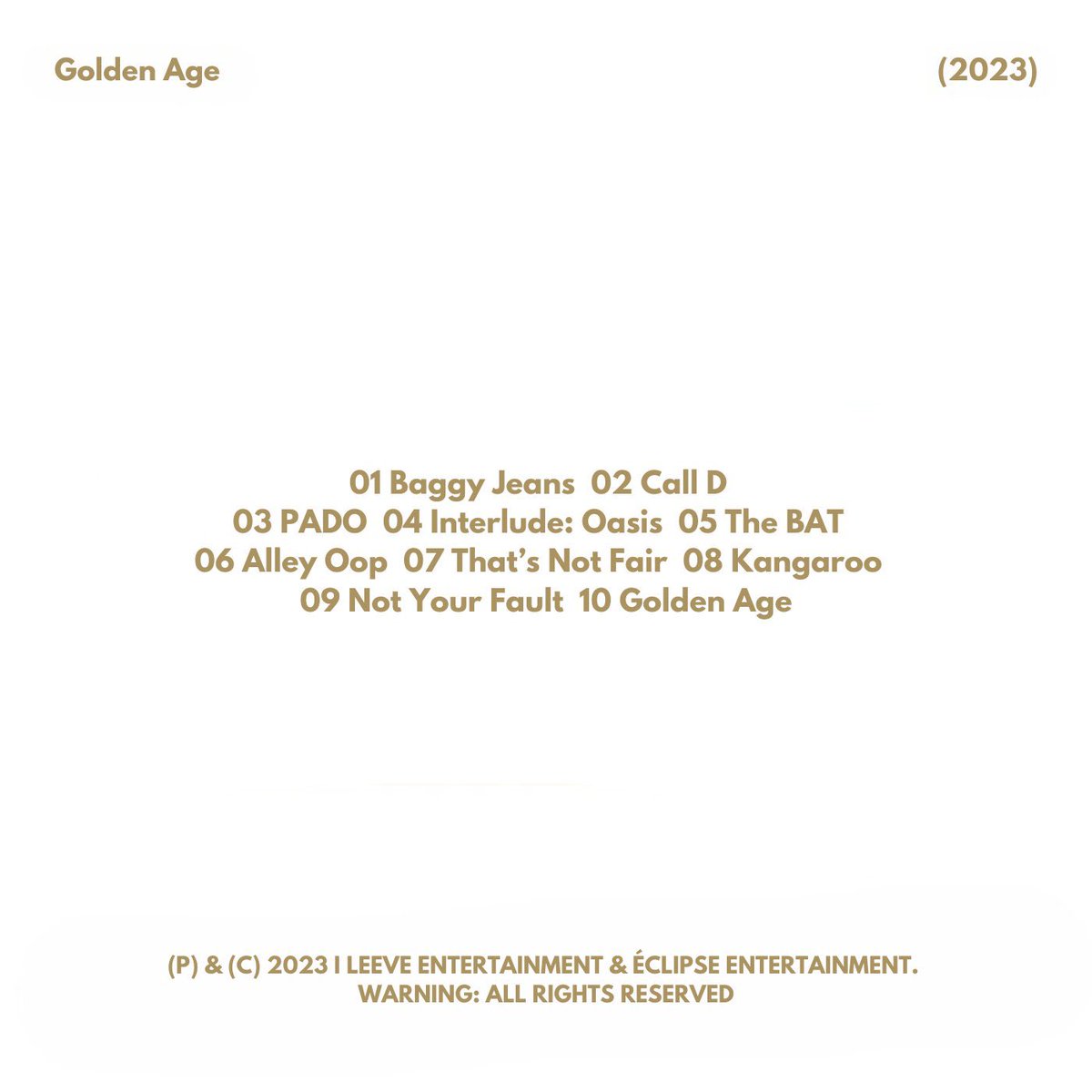 ⠀
NCT  2023  'GOLDEN AGE' 
full album available in the stores now. 

#NEO_CITY   #NCT   #GOLDEN_AGE 
⠀