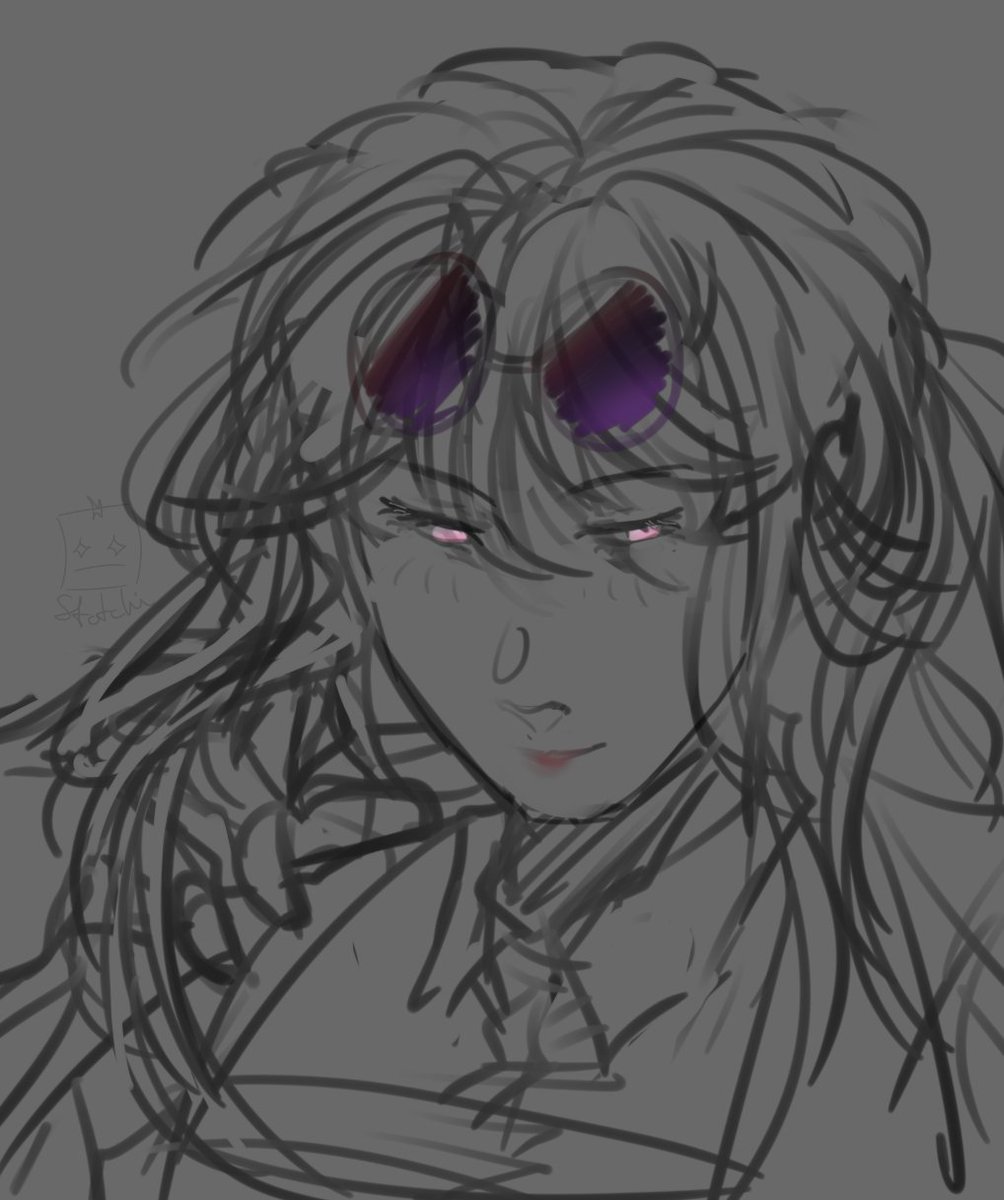 StotchiO's tweet image. night sketch of kafka so I won&apos;t forget how to draw 🦐