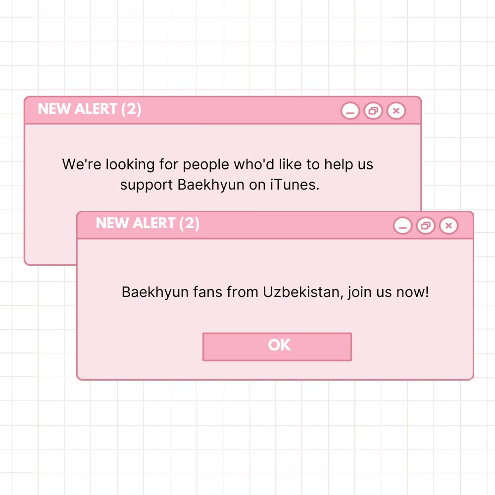 We're looking for people from Uzbekistan who'd like to help us support Baekhyun on iTunes. If you're interested, please contact us via DM. #백현 #BAEKHYUN @B_hundred_Hyun