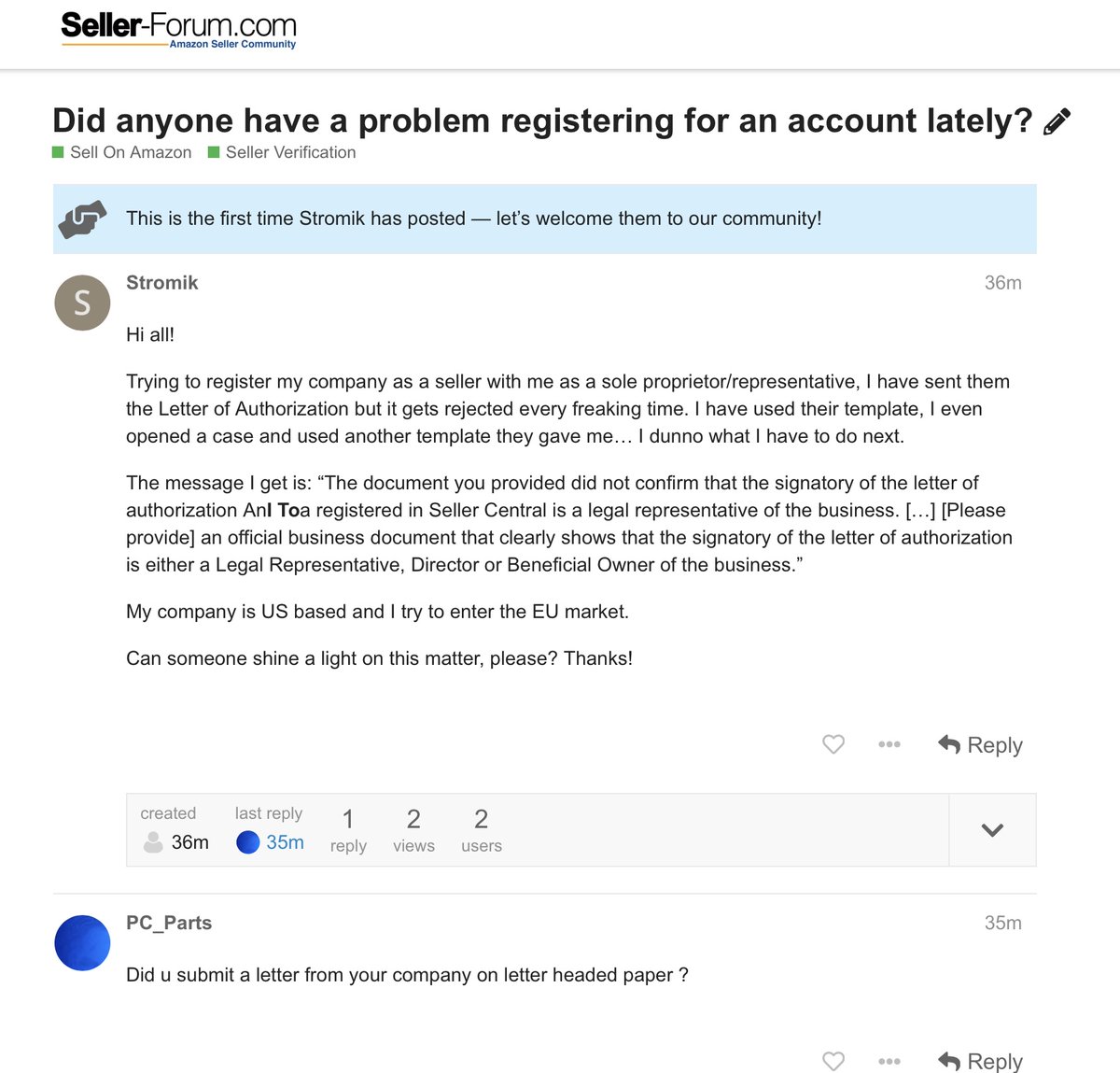 SellerForum tweet media