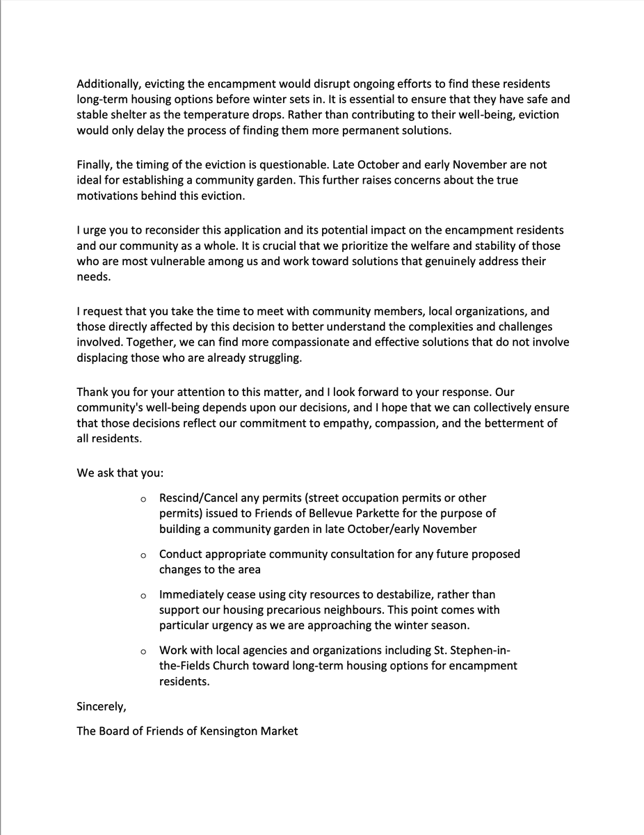 sookyinlee's tweet photo. Local T.O. dirty political ploy to displace vulnerable houseless under the guise of building a "pollinator garden" during the winter. Please hold councillor @DianneSaxe accountable. Stop acts of cruelty under bs green rhetoric. This letter of objection from @FriendsOfKM  #TOpoli https://t.co/qbeszIS0jY