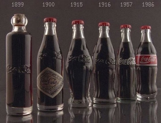 Evolution of the coke bottle since 1899. Which bottle did it best?