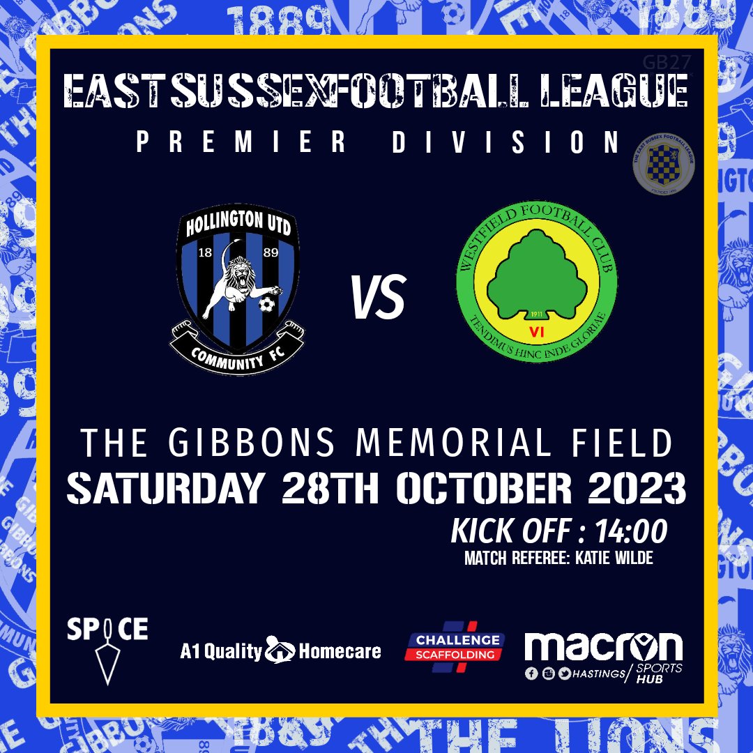 Hollington United Community F.C (@hollingtonlions) on Twitter photo COMING UP π
This Saturday coming, we host a bang in form <a href="/Westfield2nds/">Westfield Reserves</a>
This will be the last league game & home game for the next 3/4 weeks as we head into November playing all games away and in the Cup fixtures.
#TheLions β½οΈπ¦ COMING UP π
This Saturday coming, we host a bang in form <a href="/Westfield2nds/">Westfield Reserves</a>
This will be the last league game & home game for the next 3/4 weeks as we head into November playing all games away and in the Cup fixtures.
#TheLions β½οΈπ¦