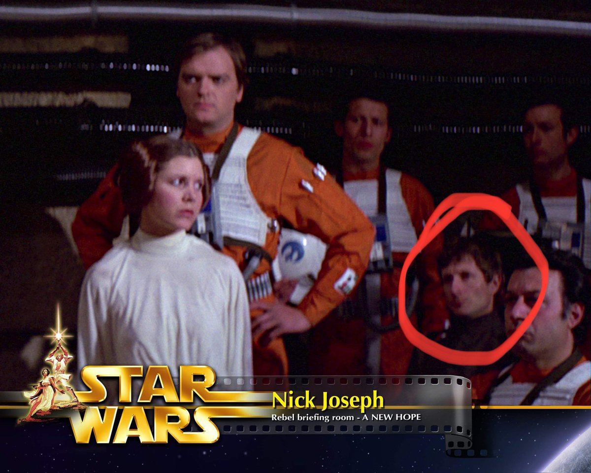 BobaFettANHSE's tweet photo. I spy my good friend Nick Joseph, better know gif being the medal bearer in the final ceremony.

A true gentleman and legend… ❤️

#starwars #nickjoseph #anewhope 🎥 https://t.co/lDijF7prBM