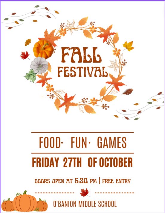 Bison don’t forget we will be holding our annual fall festival THIS FRIDAY !! 🧡 make sure to come out with your friends and family. We would love to have some volunteers come out and help us with a day full of spook and fun. See you there !