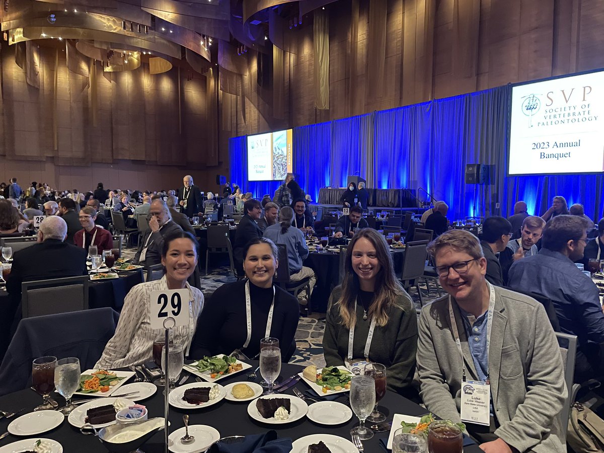 lukenweaver's tweet photo. Nothing like back-to-back @geosociety + @SVP_vertpaleo meetings to remind me that this is the greatest job in the world. What a treat to see great science, great friends, and to share a week of laughter. ❤️ https://t.co/272QMaF2J3