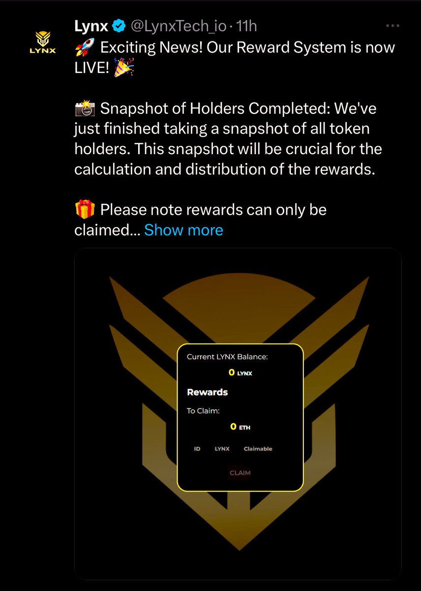 BITCOINTRAPPER's tweet photo. $LYNX #LYNX 🤖💹🗞️
🤖Integrated @PaalMind
🤖Partnered w @CryptoCartCC
🤖(Soon can spend in 3000 stores like Walmart Amazon & more across 53 countries )🤖Audit by @AssureDefi
💹Live @coinpaprika & @coinranking
💰Staking & rewards Live
💰All tokens released (+600% since) https://t.co/h1XG1Xe7tp