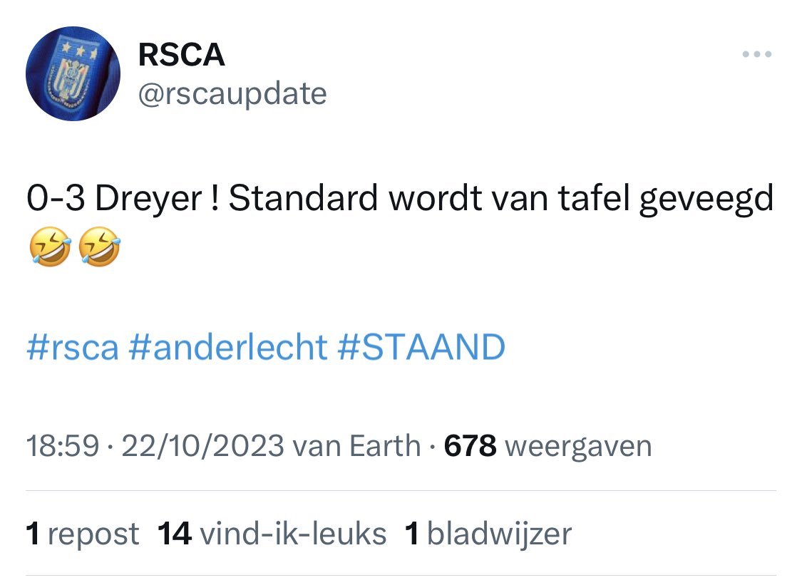 BestBelFootball's tweet image. #staand