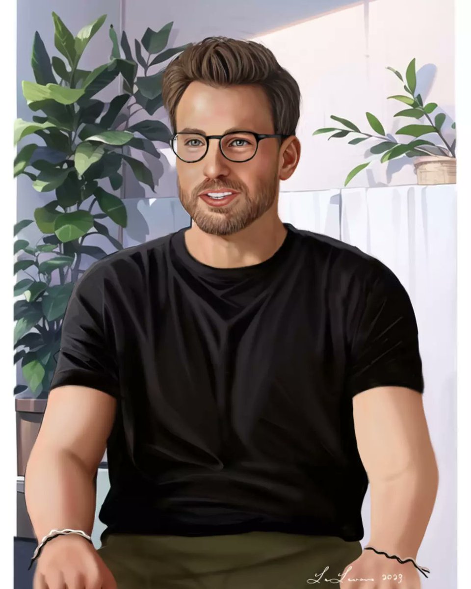 Chris Evans With Glasses. 
way tooAdorable 🤍 🎭 🖼