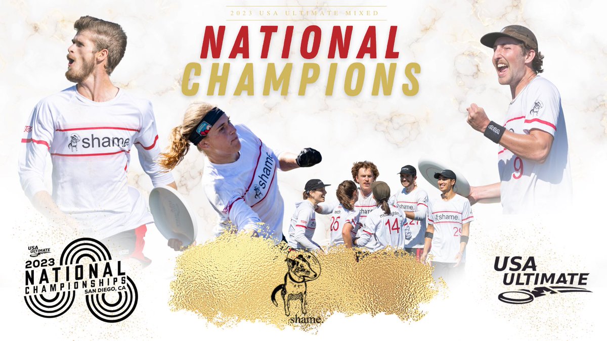 FORT COLLINS WINS IT ALL 🏆 @ultimate_shame takes home gold for the first time in program history, defeating Michigan Hybrid 15-8 at the 2023 National Championships!

#USAUltimate | #USAUNats