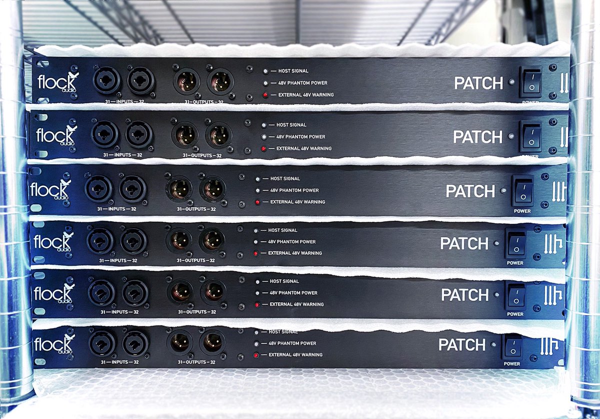 FlockAudio's tweet image. Fresh 𝗣𝗔𝗧𝗖𝗛’s off the production line awaiting final testing and inspection before shipping off new studios around the world - PATCH (64 Channels - 32 In x 32 Out) Learn More: flockaudio.com/patch 
- 
#flockaudio #flockaudiopatch #patchsystem #patchbay #patchbays #studio
