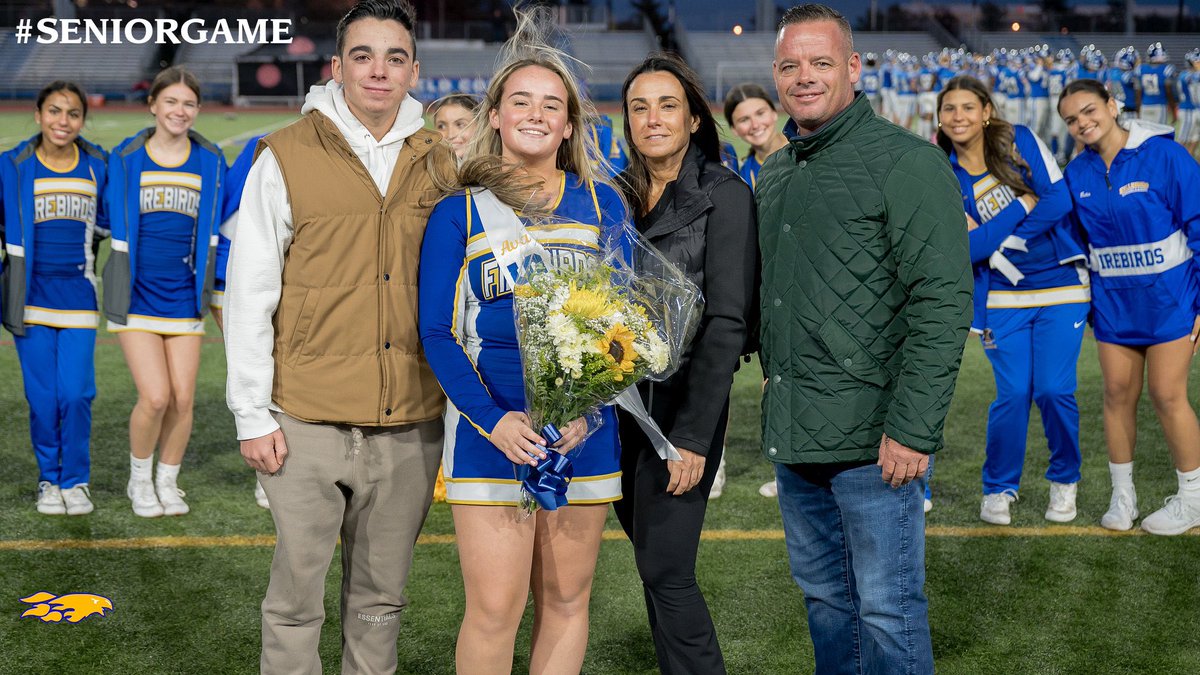 KbergAthletics's tweet photo. Congratulations to our senior football, cheer and dance team on their dedication to all of these outstanding programs! 🔥🐥 @KMHSFootball 

#Firebirds #bleedblueandgold #rollbirds #gonnaflynow https://t.co/ZnZuUvrjBk