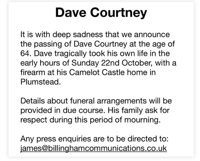 Such a sad day RIP @davecourtney666 True old skool gent and a good friend, condolences to your family<a class="tags" target="_blank" title="On Twitter" href="/?out=eyJ0eXAiOiJKV1QiLCJhbGciOiJIUzUxMiJ9.eyJpYXQiOjE3MjA3NDE1NjcsImlzcyI6InR3cG9ybnN0YXJzLmNvbSIsIm5iZiI6MTcyMDc0MTU2NywiZXhwIjoxNzUyMjc3NTY3LCJyZWRpcmVjdF91cmwiOiJodHRwczovL3R3aXR0ZXIuY29tL2RhdmVjb3VydG5leTY2NiJ9.JVFTHfnnG1Can-Jf74MJk8WjsCgeKAvsCycYwODU5JWEcTL-V_R2Q848sGIgwgNdLJo_jDkUwwL7-uKnSp-dfQ">@davecourtney666</a><a href="/tag/mytwitteranniversary"class="tags"><span>#mytwitteranniversary</span></a>