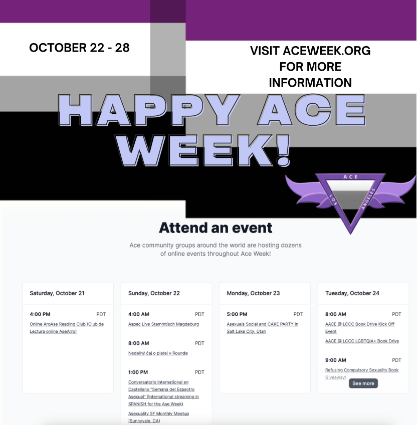 Happy Ace Week from Ace Los Angeles! Let's spread awareness, kindness, and have fun 💜 And check out aceweek.org for more information about events! #aceweek #happyaceweek #happyasexualawarenessweek #asexualawarenessweek #asexual #asexuality #asexualpride #demisexual