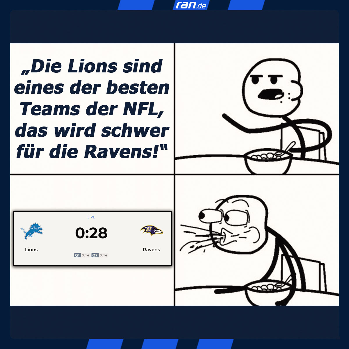 Joa, knappe Sache zur Halbzeit in Baltimore ... 😅🥴🫠

#nfl #meme #ranNFL #ranNFLsuechtig #ranFootball #Ravens #Lions #Abreibung #Zerfickungsalarm