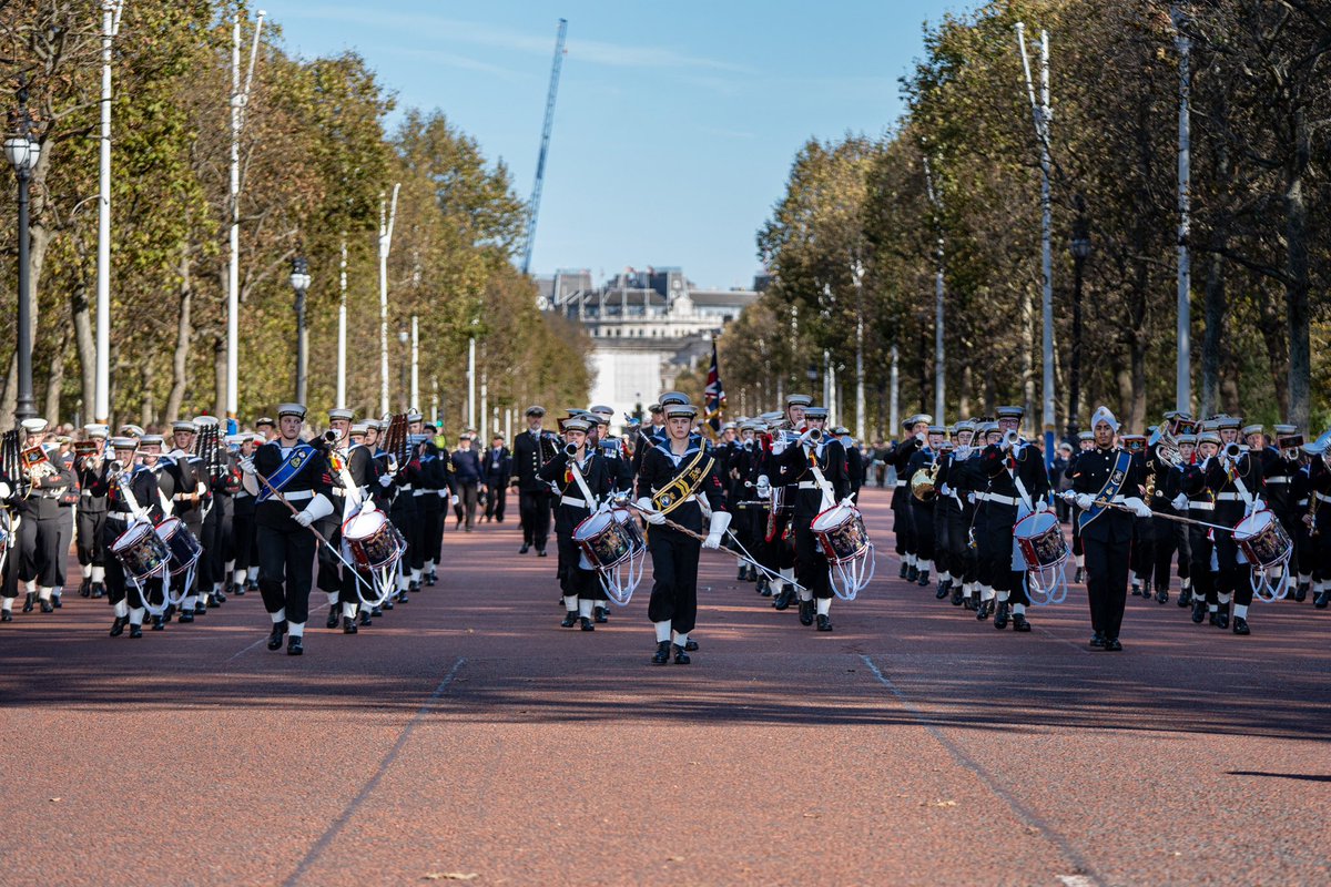 Over 400 cadets proudly marched onto Trafalgar Square today to commemorate the 218th anniversary of the legendary Battle of Trafalgar. 🥁🎺 Guests and spectators were blown away by a Physical Training display and a polished performance from the Massed Bands of the Sea Cadets. BZ!
