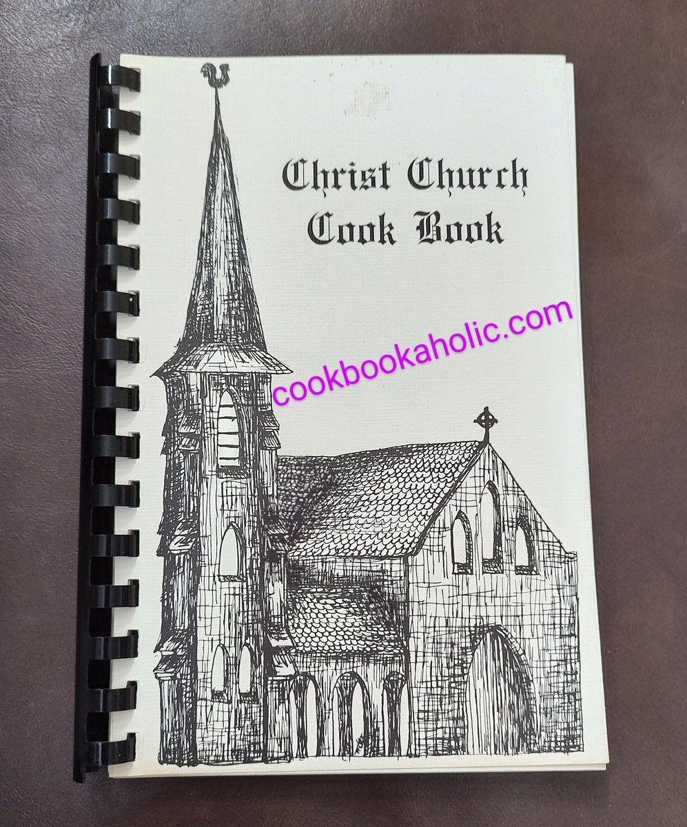 Cookbookaholic's tweet photo. Has the chicken weathervane been there since 1861?
"Christ Church Cook Book" from the Episcopal Church Women of Christ Church, Capitol Square, Raleigh, NC.
#ChristChurchEpiscopal #cookbookaholic #RaleighNC #CapitolSquare #weathercock https://t.co/W3lZ9vrgCU