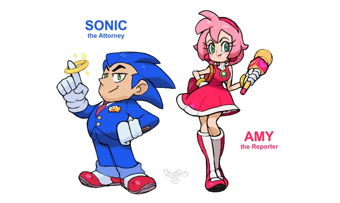 Now that we have Sonic the Attorney, we have Amy the Reporter obsessed with the case of the Great Chaos Emerald stolen by Knuckles, leader of the Echidna mafia who is assumed to be innocent.
