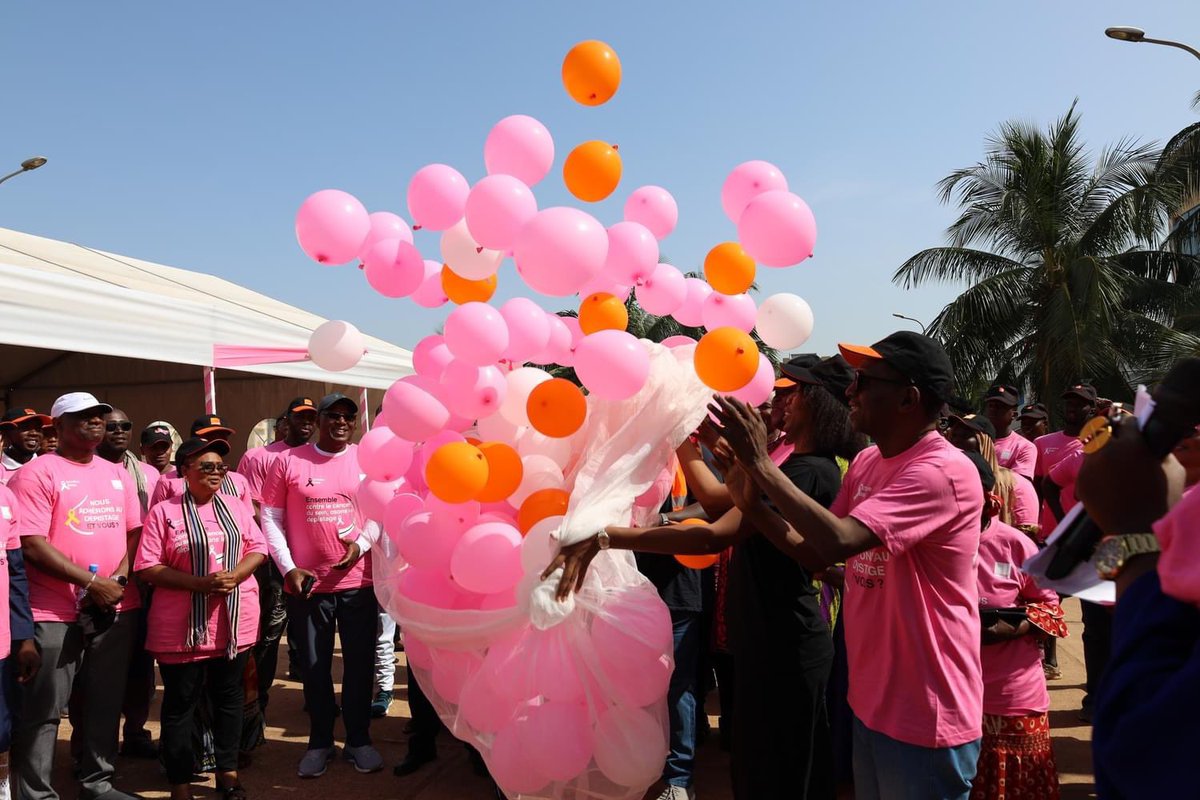 DiopBintouKone's tweet photo. Campagne #OctobreRose des femmes d’@Orange_Mali. Engageons-nous pour le dépistage précoce du Cancer du sein. https://t.co/y7NslsvErI