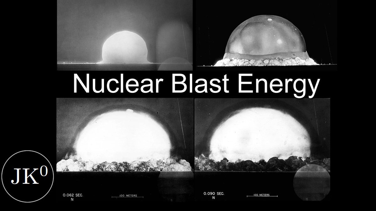 new video: "Energy of a nuclear blast" is a step-by-step guide to reproduce how G.I. Taylor determined the blast energy of the first nuclear explosion using some photographs. Includes some rebuttals to several myths about this story #JK0 youtube.com/watch?v=wr-e9r…