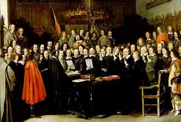 24 Oct 1648: Treaty of the #Peace of Westphalia is signed, ending the Thirty Years' War and effectively the Holy Roman Empire. Many credit the treaty with the foundation of the modern state system, establishing the concept of territorial sovereignty. #ad amzn.to/31Bm6Q8