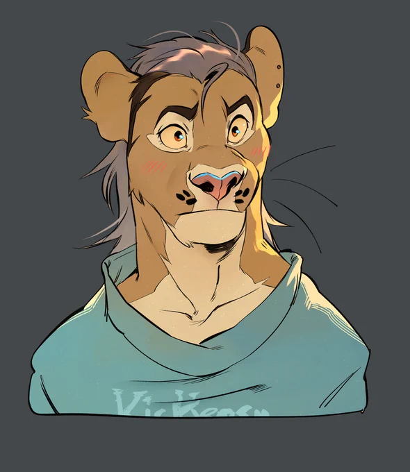 Ran a little test with timing for future streams, think Ive settled on a style but I'm really unsure if ill stick with colour or just purely sketches Anyway here's a Faru after you've just told them they're nice 