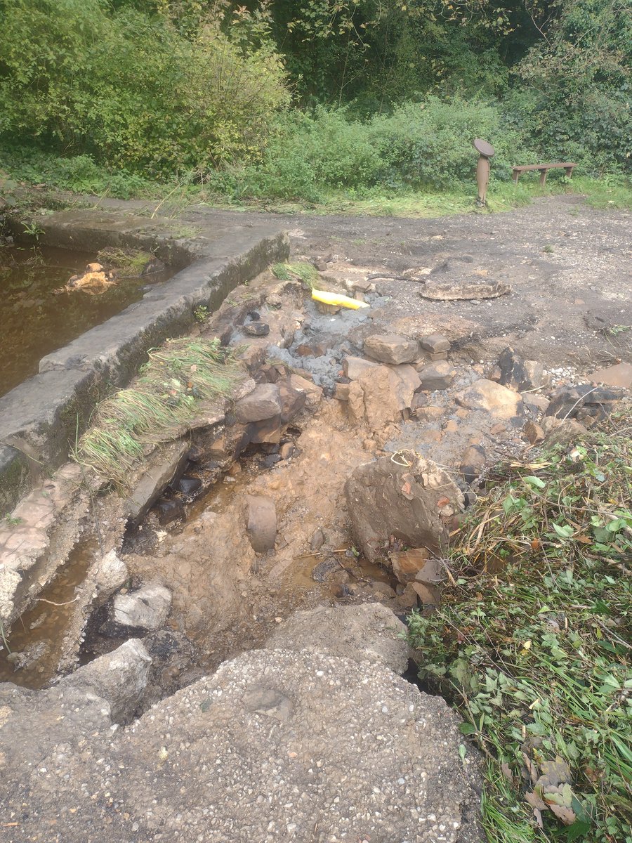 Aimhigh09's tweet photo. Storm #Babet did considerable damage to the much loved public footpath along Rivelin Valley, Sheffield, the path wiped out completely in places, both ends of Hind Wheel dam in particular. #Sheffield #Rivelin #RivelinValley. https://t.co/AqHpsTQBRF