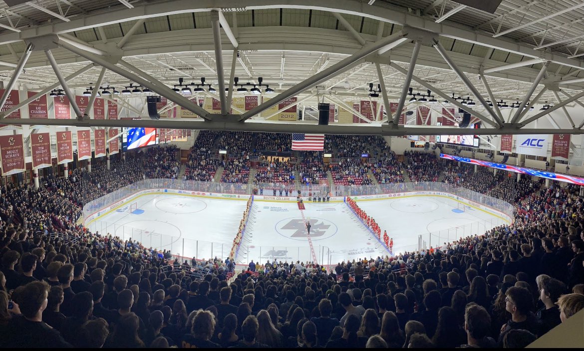 Best fans in college hockey! Couldn’t be more proud to be an eagle, appreciate all the support and look forward to many more nights at Conte!!