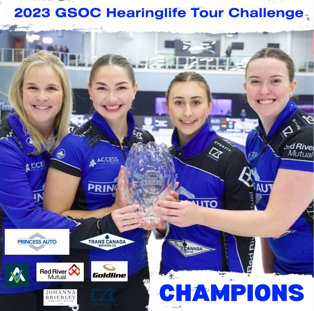 2023 Hearinglife Tour Challenge Champions 🏆

Special thanks to @grandslamofcurling and to everyone who cheered us on all week both in the stands and at home 💙

We have a short break before we head to the East Coast for the Stu Sells 1824 Halifax Classic, Nov. 1st-5th!