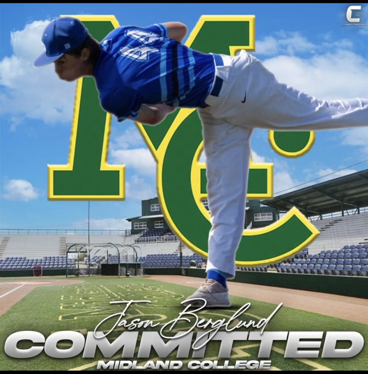 I would like to take this opportunity to announce my commitment to Midland College, thank you to my coaches and family to getting me to this point in my career.
