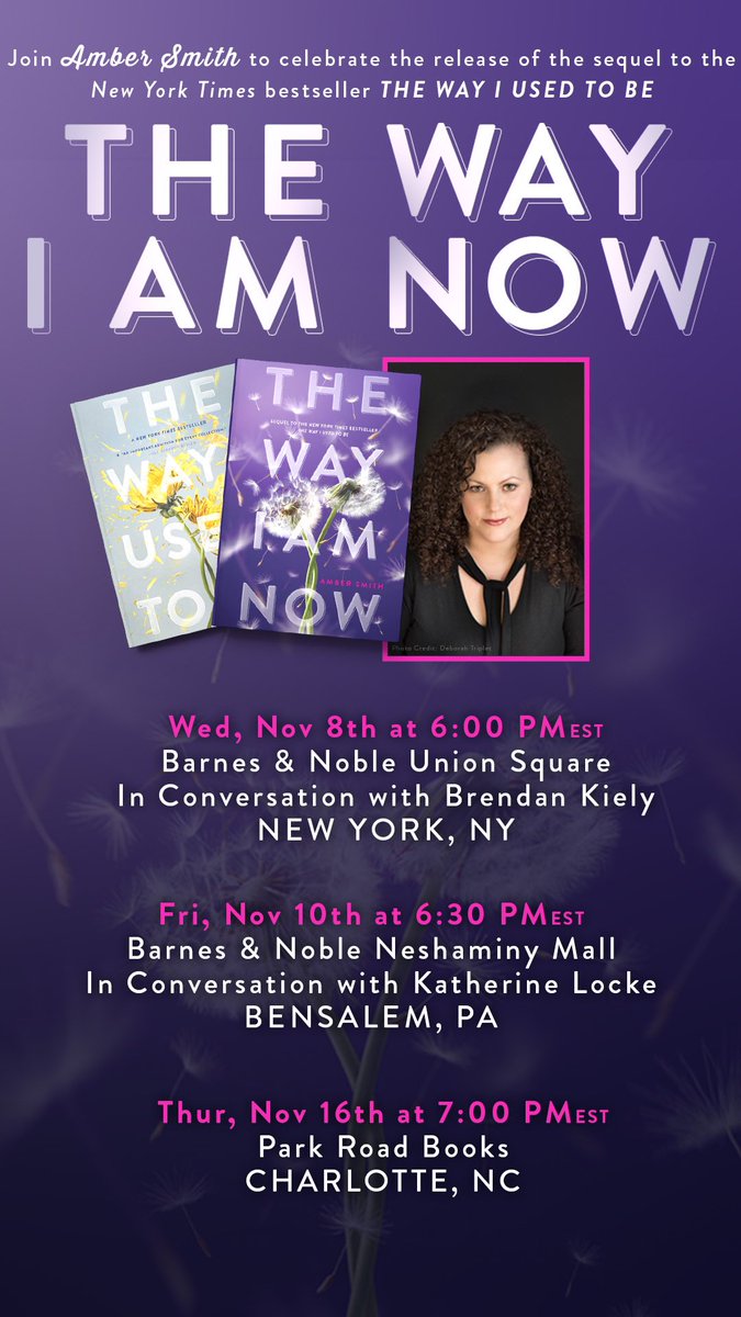I’m so excited to be kicking off my release of The Way I Am Now in NYC at @BNUnionSqNYC with @KielyBrendan! Who will I see there? #booklaunch