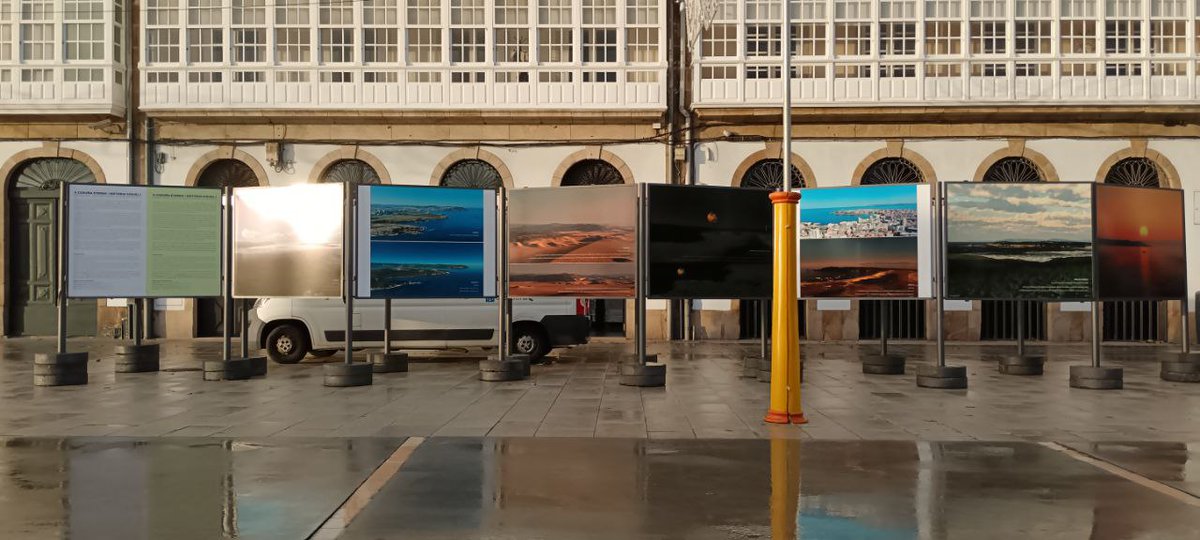 EVCoruna's tweet photo. A exposición retírase o martes 24. Aínda hai tempo para ver a duna fósil do Monte de San Pedro, o río entrenzado en O Burgo, a torre de Hércules na época da súa construción e outras sorpresas do noso pasado.

Moitas grazas a todas e todos pola excelente acollida!! https://t.co/IBVXYws02e