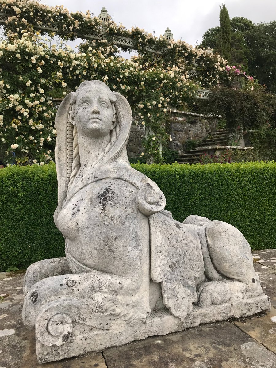 #StoneworkSunday
A Sphinx in Bodnant Gardens #NorthWales
@BodnantGardenNT 

📸my own photo
