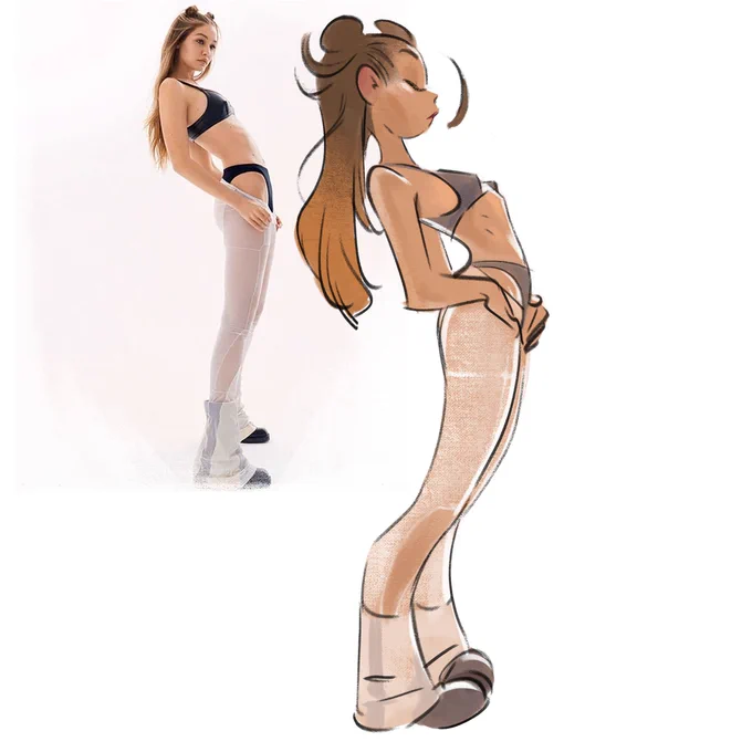 i love exaggerating anatomy.