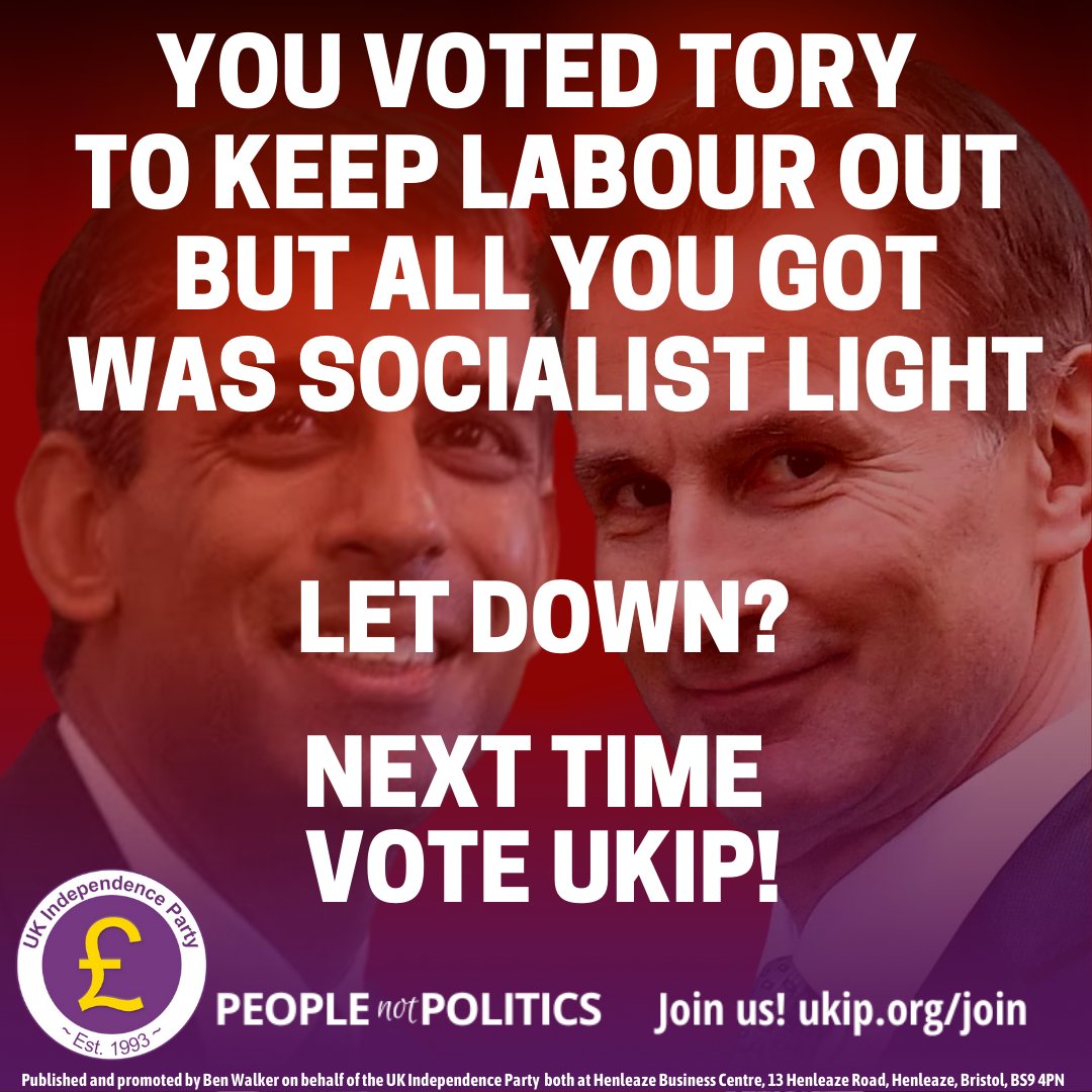 UKIP's tweet photo. #Labour or #Conservative there's not a fag paper between them.
If you want to change politics #SupportUKIP