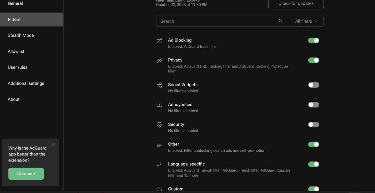flickfliers's tweet photo. #solved
Ad blockers violate YouTube's Terms of Service.
Install Adguard extension guys.  turn all settings what is given in images. https://t.co/3yN9bzHube