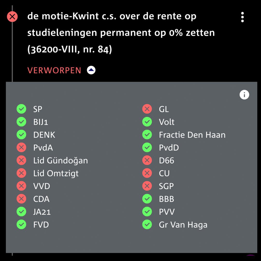 Veel mooie woorden voor studenten met een torenhoge studieschuld. Maar tot nu toe vallen de daden nogal tegen. 

Deze week dienen we een nieuw voorstel in en mogen deze vier partijen laten zien dat ze jongeren met torenhoge schulden echt willen helpen.

#CollegeTour