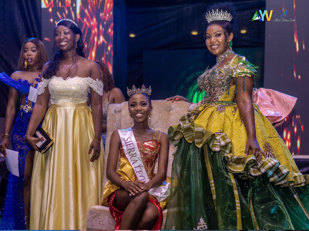 AYVnews's tweet photo. #MissSierraLeone2023:

And the winner is #DaisyAbdulai of Moyamba! 

Adel Caroline Jusu of Bo District placed as the first runner-up and 
Mabinty Mansaray of Koinadugu District was the second runner-up.

The event was broadcast live on AYV DStv Ch 399 to audiences worldwide. https://t.co/KNdPZSEGN5