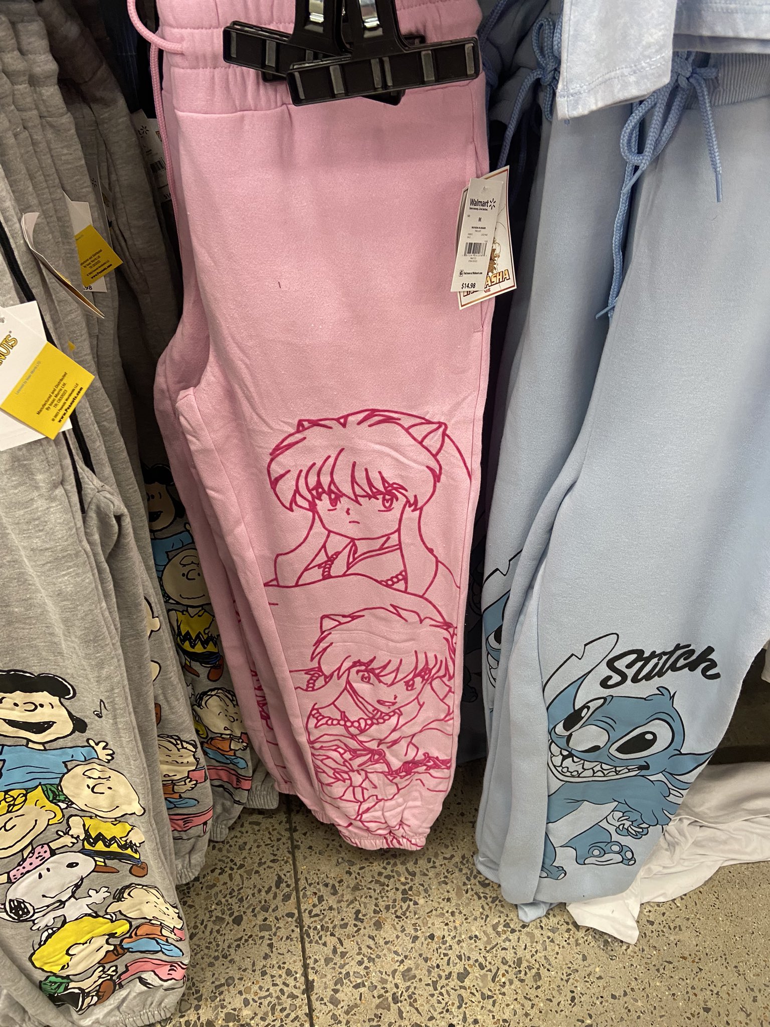 ✨emmy✨ on X: RED ALERT THEY HAVE PINK INUYASHA SWEATPANTS AT WALMART 🚨📣   / X