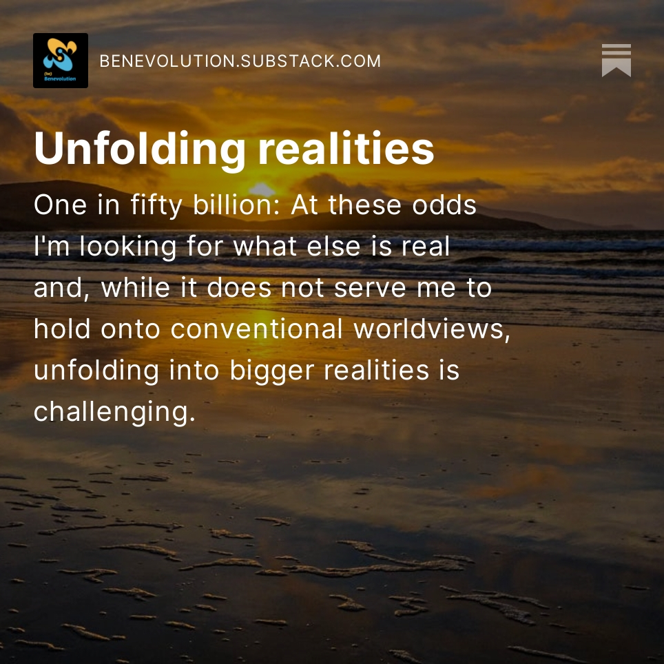 simondivecha's tweet image. My wild floor year is definitely unusual. I don't wish it on anyone yet, when the unusual happens to you

Do you dismiss or forget it?
Call someone you trust?
Change your view of reality?

I was doing all of the above: benevolution.substack.com/p/unfolding-re… step into unfolding realities.