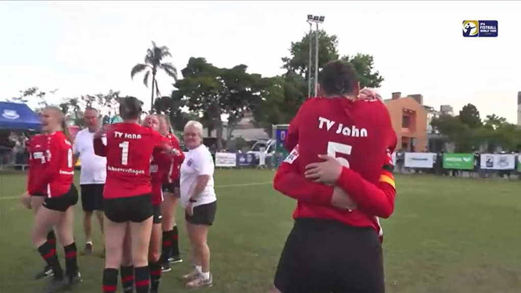 IFA_Fistball's tweet photo. Congratulations TV Jahn Schneverdingen for winning the Fistball World Tour Final in Curitiba (BRA). 

In the gold medal match, last year's third-placed team defeated the hosts from Duque de Caxias in a tight final (11:7, 11:9, 9:11, 13:11, 11:6). 
#wearefistball #faustball https://t.co/OxQTSmgTH3
