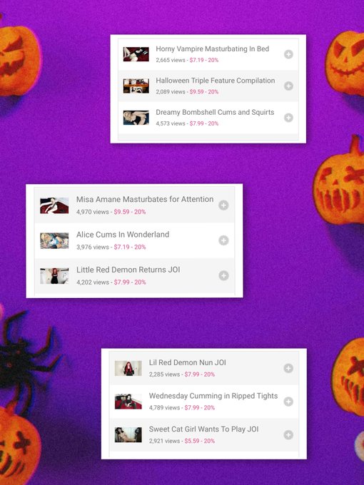 halloween MV clip discounts are here!! selected a bunch of videos to mark 20% off for the rest of the