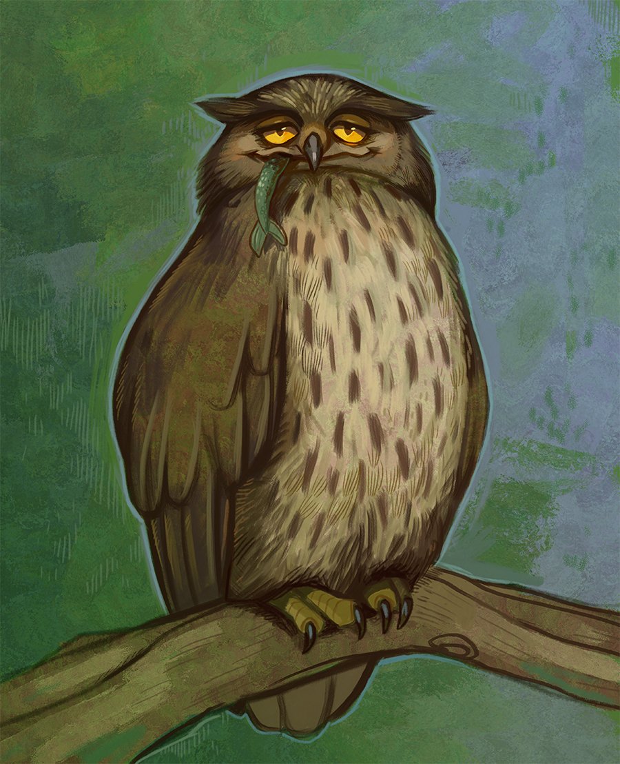 threehares's tweet photo. Gone fishin' 🐟
#owltober #fishowl #digitalart #dailydrawing https://t.co/PfEBlKgmGd