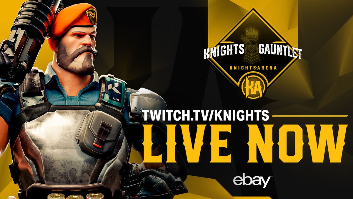 Knights Arena (@knightsarena) on Twitter photo The time has come for the FINAL day of October's #KnightsGauntlet presented by <a href="/eBay/">eBay</a> ⚔️
Semi Finals is LIVE!
(<a href="/turtletroopsval/">Turtle Troop</a> vs <a href="/version1gg/">Version1</a>)
📺twitch.tv/KnightsArena
(Square Nation vs <a href="/ArgonEsports/">Argon Esports</a>)
📺twitch.tv/KnightsArena_a The time has come for the FINAL day of October's #KnightsGauntlet presented by <a href="/eBay/">eBay</a> ⚔️
Semi Finals is LIVE!
(<a href="/turtletroopsval/">Turtle Troop</a> vs <a href="/version1gg/">Version1</a>)
📺twitch.tv/KnightsArena
(Square Nation vs <a href="/ArgonEsports/">Argon Esports</a>)
📺twitch.tv/KnightsArena_a