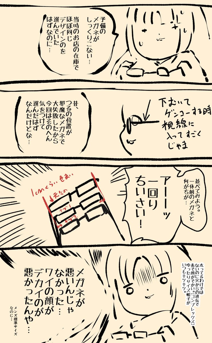 ちょっと悲しい朝。同人誌売れたんで今日はメガネ買いにいきます。モーニン 