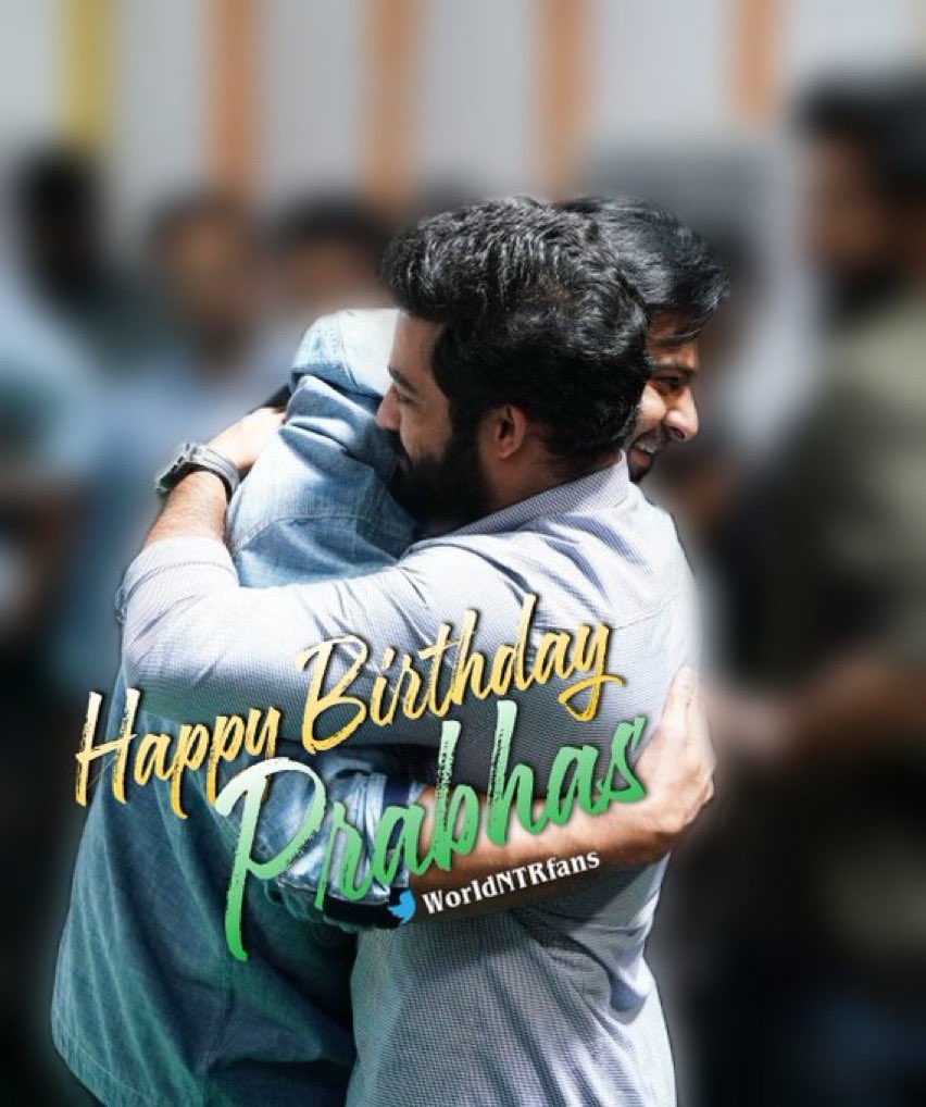 Wishing A Very Happy Birthday To The Darling Of Indian Cinema #Prabhas On behalf of <a href="/tarak9999/">Jr NTR</a> Fans 👍🏻

Best Wishes to #Salaar, #ProjectK &amp; Future Projects 

#HappyBirthdayPrabhas ❤️
#ManOfMassesNTR #Devara